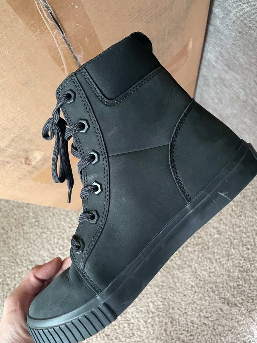 Timberland All-Black High Top Sneaker Boot